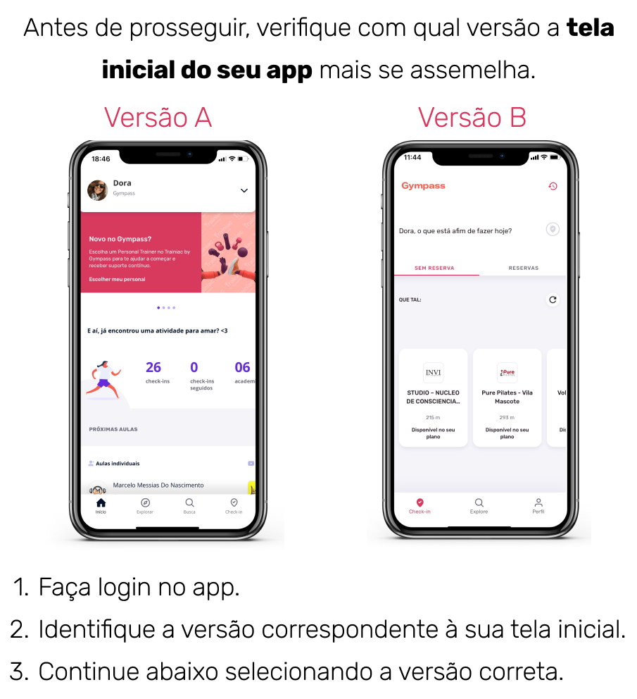 Tela app Gympass Old Core.png