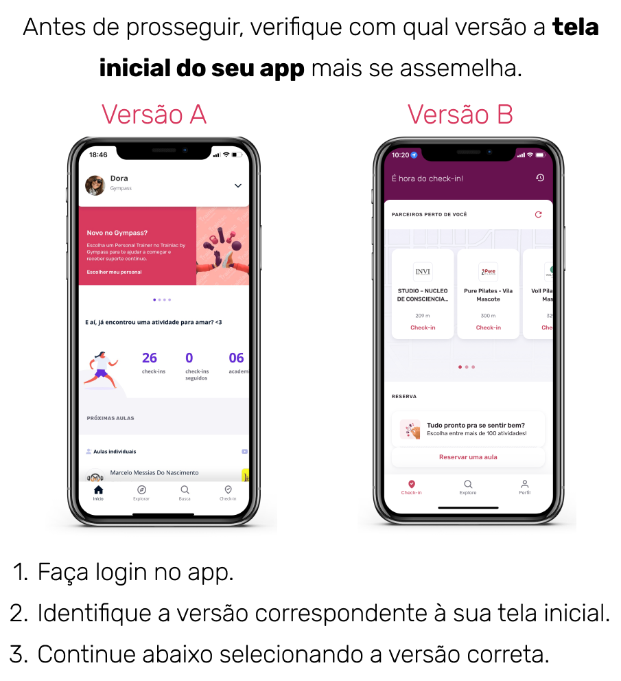 Tela app Gympass Old Core.png